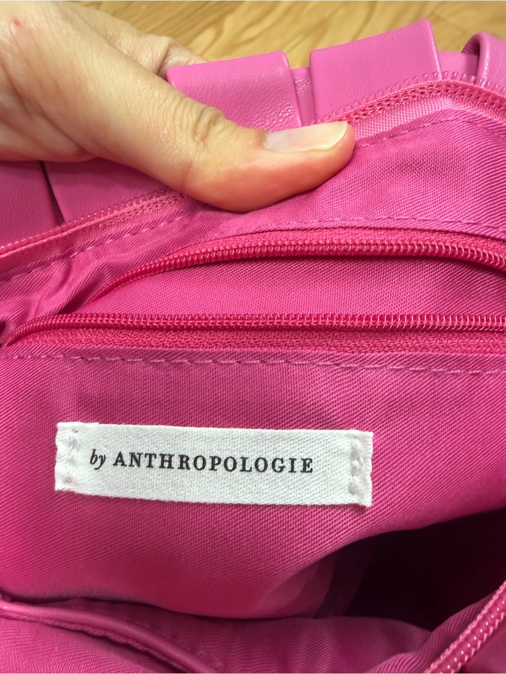 Anthropologie Lindy Woven Clutch pink - Picture 8 of 10